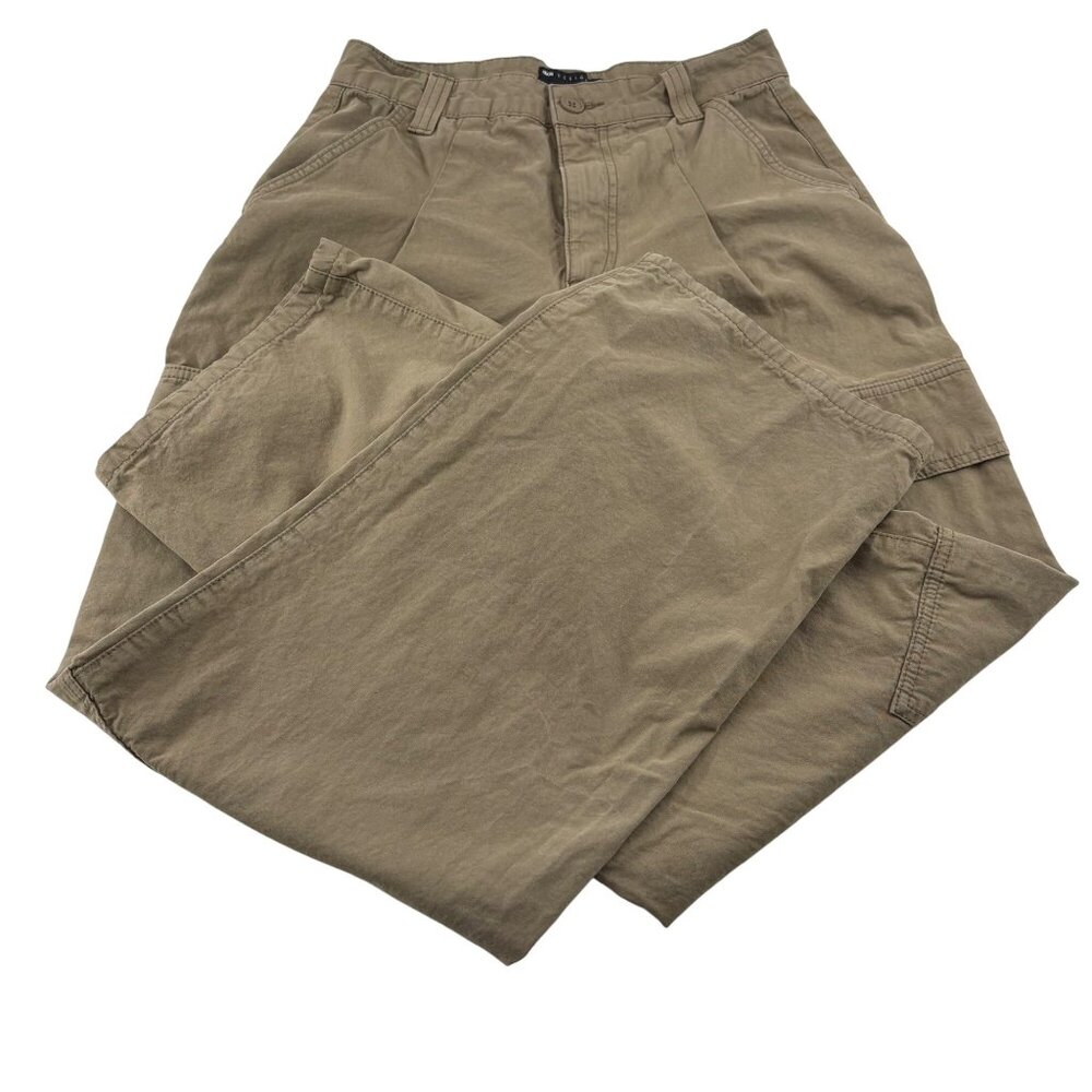 Asos Design Women's Cargo Pants‎ Khaki Size US 2 High Waist Wide Leg
